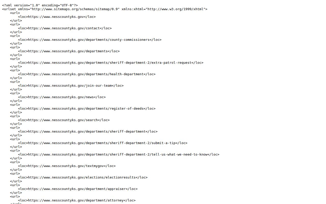 Ness County 72 hour release list official sitemap review