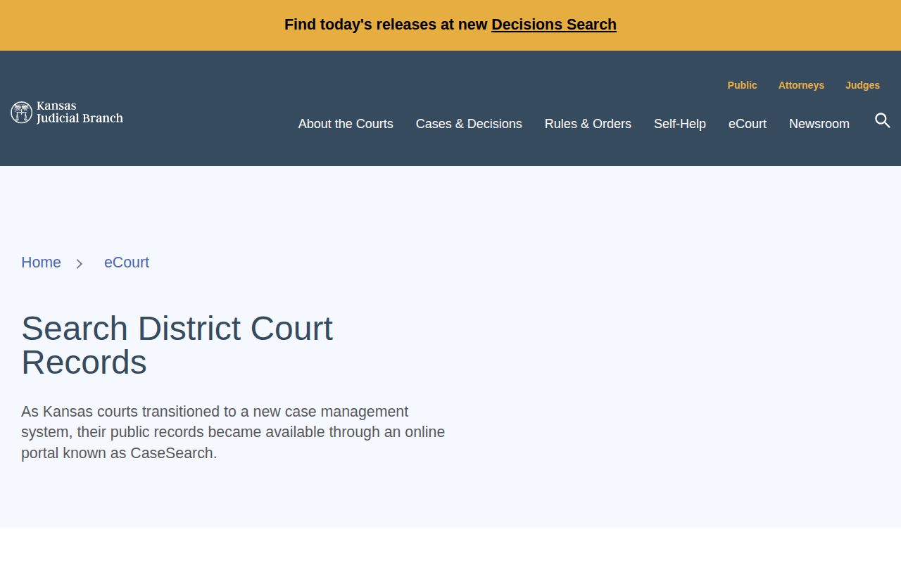Ness County released inmate district court record search