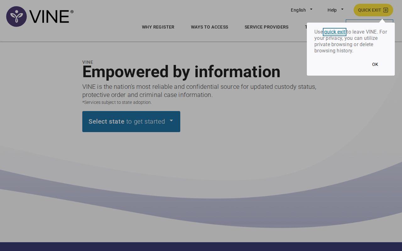 Ness County released inmates VINELink status and alert search
